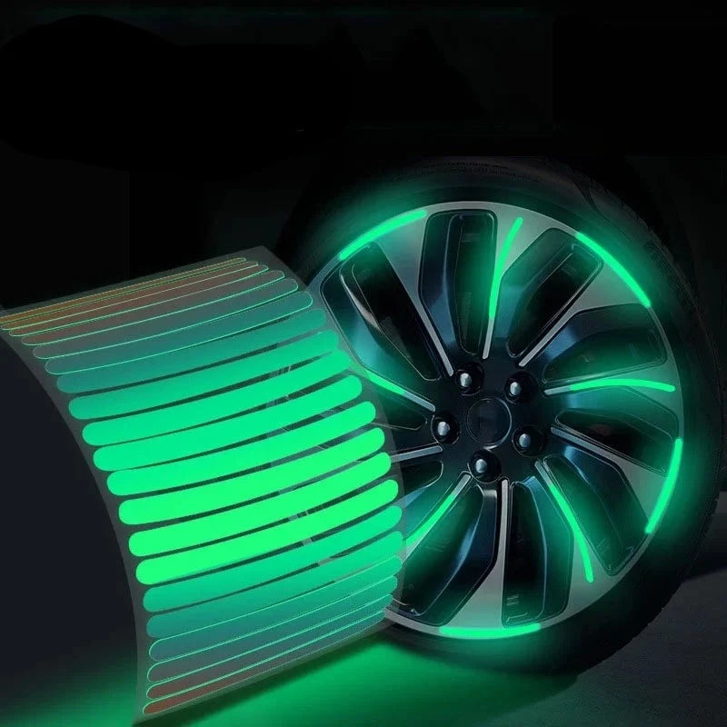 Kit de Adesivos Refletivos para Rodas Automotivas