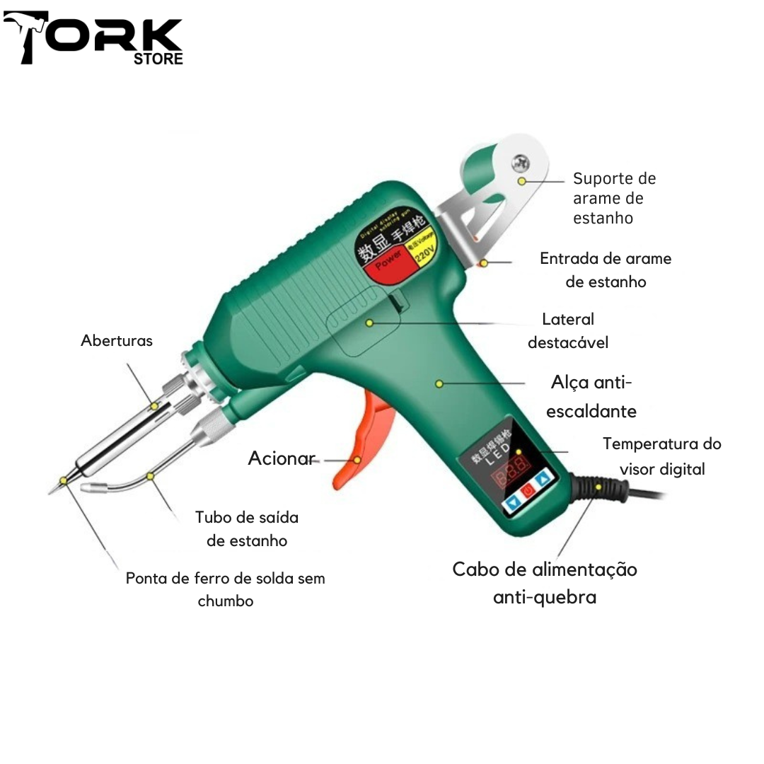 Ferro De Solda Semi-automatico 120w - Frete Grátis