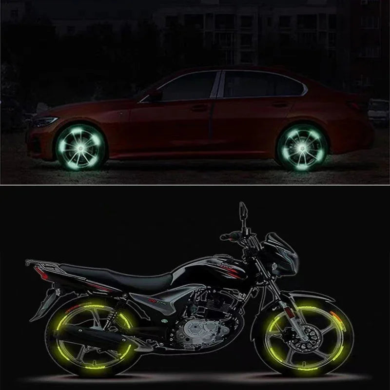 Kit de Adesivos Refletivos para Rodas Automotivas
