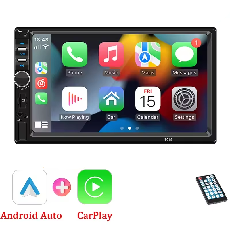 Multimídia Automotivo Bluetooth com CarPlay e Android Auto